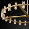 Arcachon LED Lustre Rond Lampe Moderne Noir Plafond Lustre Décor À La Maison Cristal Clair Coupe Suspendus Lustre pour Salon