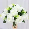 Dekoratif Çiçek Çelenkler 26cm Yapay Gül Top Düzenlemesi Buket Yolu Kurşun Dekorasyon Merkez Parçası Düğün için Imulation Çiçeği