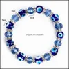 Charm Armbanden Sieraden Turkse Blue Eye Armband Handgemaakte Amet Religieuze Evil Nazar Crystal Voor Vrouwen Meisje Drop Levering 3Ofi7