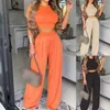Summer Elegant Women Solid Casual Fitness Tracksuit Set Outfits Short Sleeve Crop Tops Trouser Flare Pants 2 Two Piece Set 220812