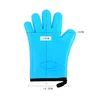 1Pc Silicone Glove With Lanyard Kitchen Grilling Gloves Oven Mitt Heat Resistant Non-slip Cooking BBQ Grill Glove Baking Glove