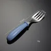 Candy Color Children's Spoon Fork Short Handgreep Roestvrijstalen lepel bestek Home Kitchen servies