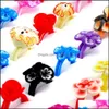 Band Rings Jewelry 50Pcs Wholesale Mixed Kids Flower Colorf Polymer Clay Ring Drop Delivery 2021 Dxu