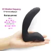 Silicone G Spot Anal Butt Plug Plug Vibrador 10 Velocidade Prostata Massage Anus Clitoris Plucs Toys sexy para homens