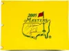 Tees Tiger Woods وقعت توقيع توقيع على Auto 1997 2001 2006 2005 2019 Masters Open 2000 British Open St Andrews PIN Flag5142422
