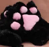 Cosplay Furry Cat Bear Paw Handske Varg Hund Rävklor Handskar Anime Kostym Accessoarer Kvinnor Flickor Plysch Hand Cover Vantar Till Jul Halloween Party