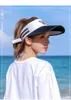 Visors sport kvinnlig sommar utomhus sol hatt stretchbar tom topp visir hattar uv stora brim hatvisors