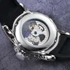 Luxury brand men's mechanical watch fully automatic transparent bottom