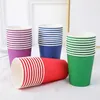 Gobelets jetables de couleur 1000X250ml/9oz, gobelets en papier faits à la main, matériaux faits à la main pour la maternelle, tasse à café domestique, accessoires de cuisine