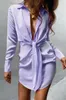 V-neck Soft Silk Satin Dress Night Club Purple White Dresses Pink Summer Bodycon Dress Women 2022 Party Orange Sexy Mini Dress