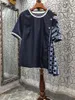 Blouses voor vrouwen shirts hoogwaardige denim tops 2022 lente zomer casual dames holle out borduurwerk asymmetrische katoen van korte mouwen korte mouwen