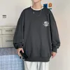 Herrtröjor tröjor Hong Kong -stil stickad herrtröja 2022 harajuku mode tryckt lös topp casual street kläder pullover