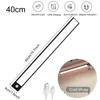 Veilleuses 40CM PIR capteur de mouvement lumière LED USB Rechargeable placard mur magnétique pour chambre cuisine escaliers nuit de chevet