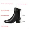 Dress Shoes Women Cow/sheepskin Leather Split Toe Ankle Ninja Tabi Boot Real 3.5cm Round Heel Lady Woman Short 220715