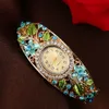 Multicolor Flower Armband Watch Women's Feminino Relogio Retro Luxury Rhinestone Watches Clock Reloj Mujer Saati Zegarek Damski