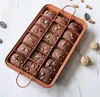 Прыжек для прилипания Brownie Panking с разделителями резак Лоток 18 Предварительный кекс и кекс Печи