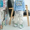 Children Cotton Pants Boys Girls Casual Pants 2 Colors Kids Sports Trousers Harem Pants 220803