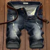 Jeans pour hommes Arrivée Mode Hommes Shorts D'été Hommes Trous Élastiques Mince Droite Casual Haute Qualité Plus La Taille 29 30 31 32 -36 38 40 Hommes