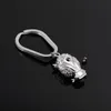 Keychains Ijk2045 Stainless Steel Oval Animal Urn Keychain Pet Ashes Pendant Charm Key Chain Ring Holder Cremation Jewelry Enek22