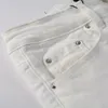 2022 Pantalones de mezclilla de mezclilla de moda de moda de alta calidad de alta calidad Pantalones de mezclilla desgastados de lujo Pantalones de cremallera angustiados para hombres $ 800