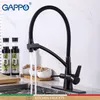 GAPPO rubinetti cucina nero con rubinetto acqua filtrata rubinetto lavello cucina rubinetto filtrato cucina gru miscelatori rubinetti torneira T200424