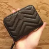 Designer Wave Pattern Women Wallets Luxury Ladies Coin Purse Brand Caviar Leather Multi-card Card Holder Embroidery Thread Wallet Multilayer Clutch Purses