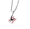 Titanium sporttillbehör Polerad nummer Baseball Bat Cross Pendant Halsband Rostfritt stål Hip Hop Steel Silver Golden Strikeout Pendants