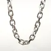 Heren ketting Higih gepolijst roestvrij staal enorme ovale rolo ketting rollo keten zilveren toon voor geschenk 8mm 18-32 inch lengte