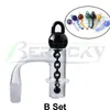 Beracky 두 스타일 풀 용접 경사 가장자리 흡연 Terp Slurper Quartz Banger 독특한 유리 대리석 체인 캡 20mmod 10mm 14mm 18mm 네일 DAB 장비 물 봉