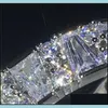 Anéis de casamento Jóias Vecalon 9 Styles Lovers Ring Ring 925 Sterling Sier Diamantes