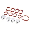 6 PCS 33mm Diesel Swirl Flap Blanks Replacement Bungs with Intake Manifold Gaskets for BMW 320d 330d 520d 525d 530d 730d