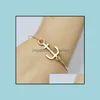 Charm Bracelets Gold Plated Charms Anchor Bracelet Best Friend Gift Drop Delivery 2021 Jewelry Mjfashion Dhmyd