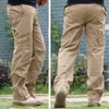 Calças táticas do exército calças de carga militar de estilo Men Camo Camo Plus Tamanho Algodão Muitas Camuflagem Male Machone Black Troushers 220704