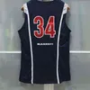 Xflsp Goedkope groothandel ARIZONA WILDCATS #34 HEREN BASKETBAL GAME JERSEY NAVY T-shirt vest Gestikt Basketbal jerseys Ncaa