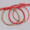 Braccialetti con ciondoli Buddista tibetano intrecciato a mano Bracciale con perline di rame Braccialetti con corda fortunata Set di fili per donna all'ingrosso QX-06Charm Inte22