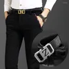 Belts Brand Men Black Genuine Leather Fashion Belloy Ligição Material z Fivele Business Jeans Wild de alta qualidade Belrações marrons