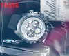 고품질 상단 모델 Quarz Chronograph Mens 시계 고무 스트랩 슈퍼 럭셔리 시계 한정판 전체 기능 스켈레톤 다이얼 손목 시계 Montre de Luxe
