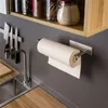 Hooks & Rails Kitchen Self Adhesive Accessories Under Cabinet Paper Roll Rack Towel Holder Tissue Hanger Storage For Bathroom ToiletHooks