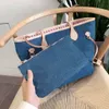 Bolso femenino, nuevo paquete portátil, estampado de vaquero, Joker de alta capacidad, chicas solteras, mujeres, hombro, mujer, bolsos de compras de diseñador Pu2689