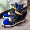 Piattaforma maschile Moda Comode sneakers con doppia cerniera Sneakers casual da esterno Martin Stivali da uomo Sneakers alte in pelle di serpente di marca Taglia 35-46 vss m416