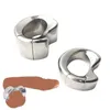 Stainless steel penis lock cock Ring Heavy Duty weight male metal Ball Stretcher Scrotum Delay ejaculation BDSM Sex Toy for men 220712