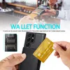 Étuis portefeuille en cuir antichoc pour fentes pour cartes pour Samsung Galaxy S22 Ultra S21 FE S20 Plus Note 20 Flip Kickstand Phone Cover Funda