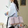 Travel Organizer Fashion Ladies Shoulder Bag Luxury Design Nylon Mesh Tote Large Capacity Removable Storage 220602