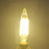 Żarówki LED C35 Dimmable Filament Candle 2W 4W 6W E14 E12 Oświetlenie wewnętrzne do kryształowych żyrandoli wisiorek Lampki podłogowe