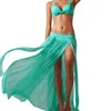 Bikini Women Beach Cover Up Summer Swim -Up Pareo Long Spirt Beachwear Sundress Swimsuit 220524