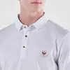 HELLENWOODY été hommes imprimé Badge Polo T-shirt affaires intelligent décontracté revers à manches courtes motif de blé haut en coton T-shirt 220504