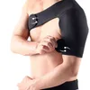 Sposafe justerbar gym sportvård Enkel axelstöd Back Brace Guard Strap Wrap Belt Band Pads Black Bandage Men wo