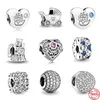 925 Silver Fit Pandora Stitch perle 2021 New Baby Girl Girl Bracelet Bracelet Perles de charme en pente