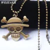 Colgante de pirata de cobre antiguo, regalo apto para hombres, niñas y niños, cadena larga, collar de suspensión de Metal, joyería C065