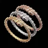 Love Bangle Tennis Designer sieraden dames armband diamant mooie slang zilveren rosé gouden sieraden koperen plaat feest bruiloft charme vriendin slangarmband